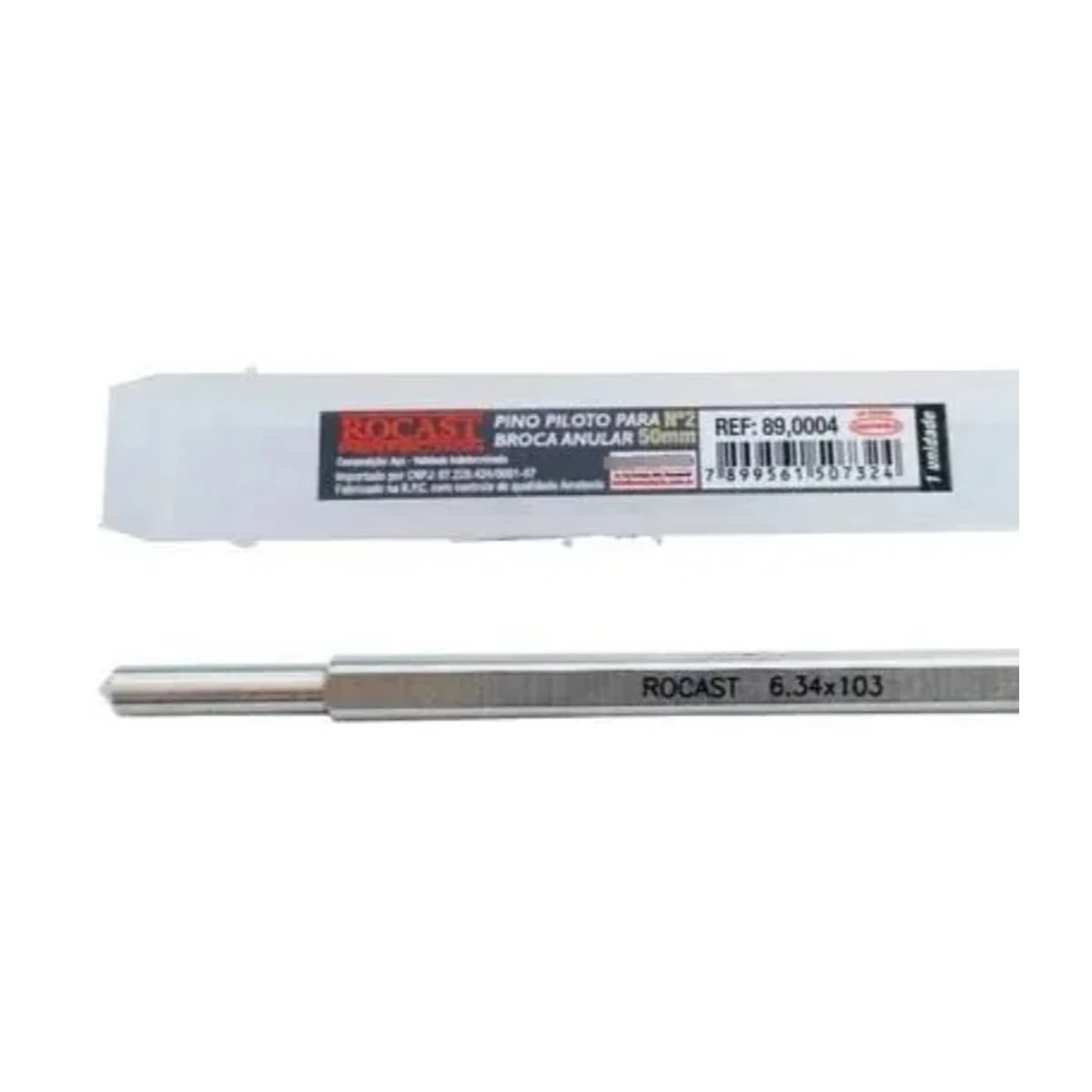 Pino piloto para broca anular n.º 2 rebaix 6,35 × 100 mm 89,0004 Rocast