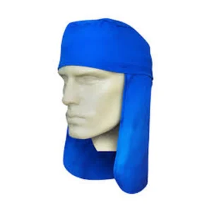 Touca árabe sem aba brim azul com elástico e velcro CA 49731 Brascamp