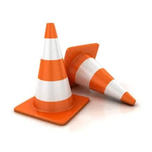 Cone fit laranja e branco 75 cm Plastcor