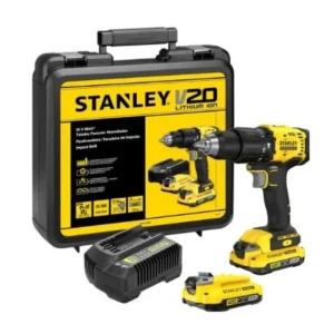 Parafusadeira / furadeira de impacto 1/2 13 mm 20 V com 1 bateria 2 Ah carregador maleta Stanley