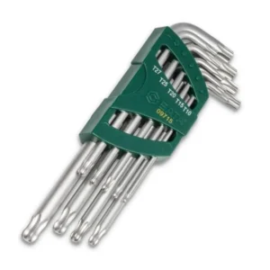 Jogo de chaves hexalobulares torx longa t10 a t50 com 9 peças SATA